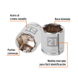 Alternative view of Dado de 21 mm, 6 puntas, cuadro 3/8', TRUPER