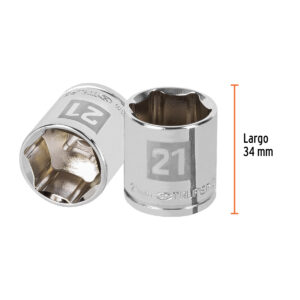 Dado de 21 mm, 6 puntas, cuadro 3/8', TRUPER - Imagen 3