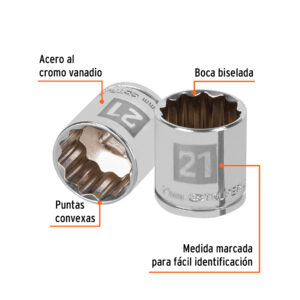 Alternative view of Dado de 21 mm, 12 puntas, cuadro 3/8', TRUPER