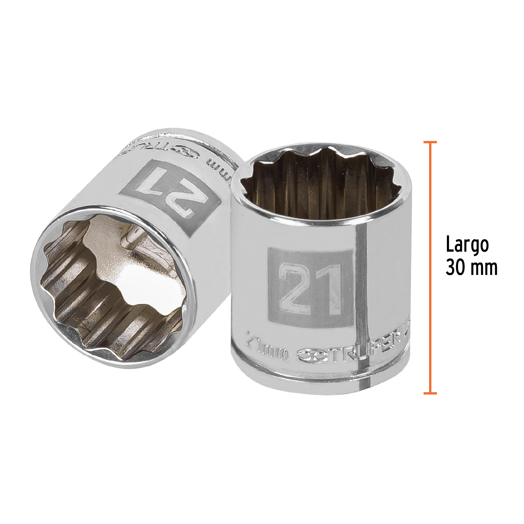 Dado de 21 mm, 12 puntas, cuadro 3/8', TRUPER - Imagen 3