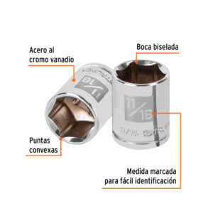 Alternative view of Dado de 11/16', 6 puntas, cuadro 3/8', TRUPER