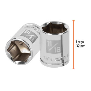 Dado de 11/16', 6 puntas, cuadro 3/8', TRUPER - Imagen 3