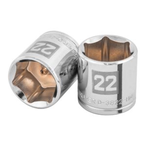 Dado de 22 mm, 6 puntas, cuadro 3/8', TRUPER