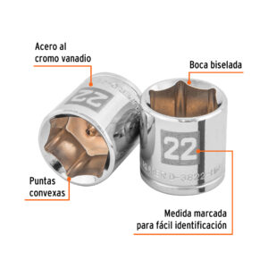 Alternative view of Dado de 22 mm, 6 puntas, cuadro 3/8', TRUPER