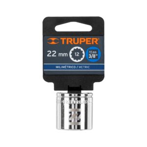 Dado de 22 mm, 12 puntas, cuadro 3/8', TRUPER - Imagen 4