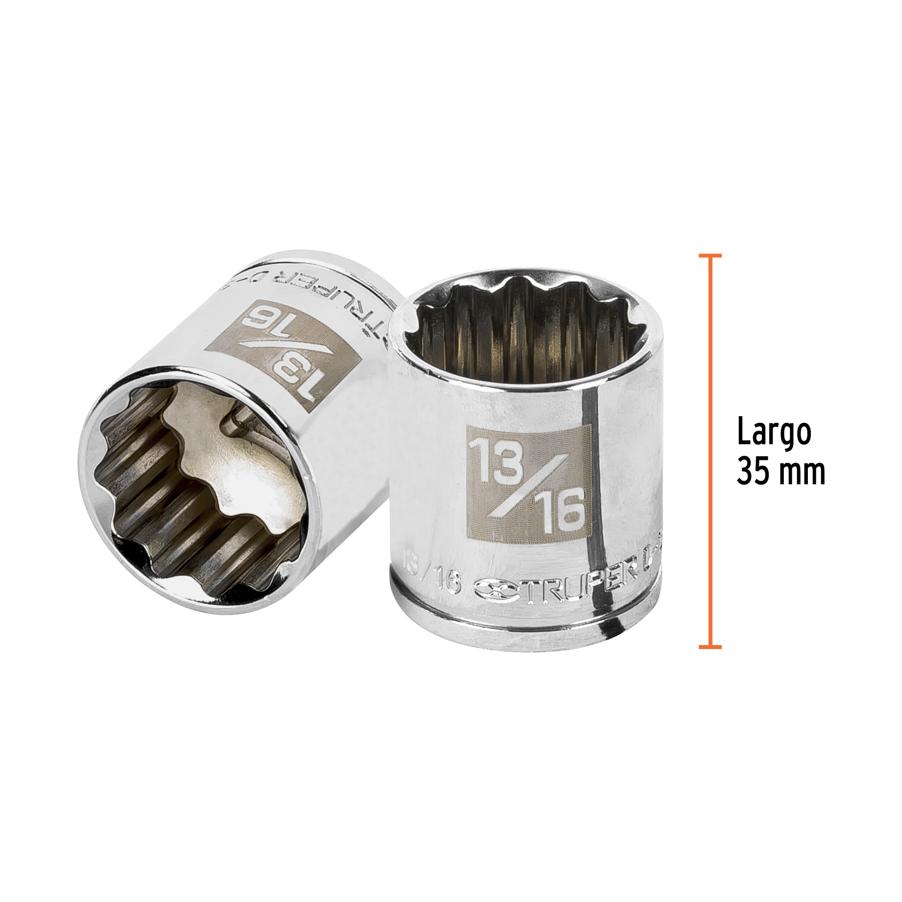 Dado de 13/16', 12 puntas, cuadro 3/8', TRUPER - Imagen 3