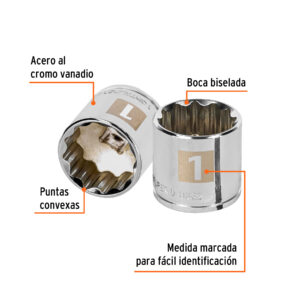 Alternative view of Dado de 1', 12 puntas, cuadro 3/8', TRUPER