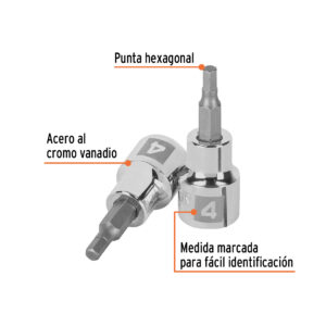 Alternative view of Dado punta hexagonal de 4 mm, cuadro 3/8', TRUPER