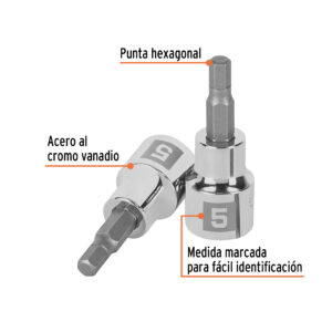 Alternative view of Dado punta hexagonal de 5 mm, cuadro 3/8', TRUPER