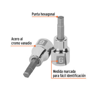 Alternative view of Dado punta hexagonal de 6 mm, cuadro 3/8', TRUPER