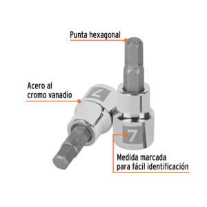 Alternative view of Dado punta hexagonal de 7 mm, cuadro 3/8', TRUPER