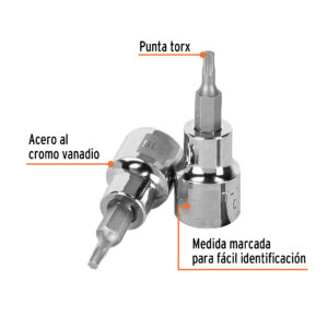 Alternative view of Dado punta torx T-15, cuadro 3/8', TRUPER