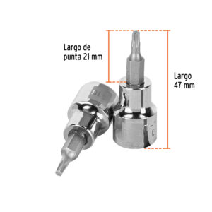 Dado punta torx T-15, cuadro 3/8', TRUPER - Imagen 3
