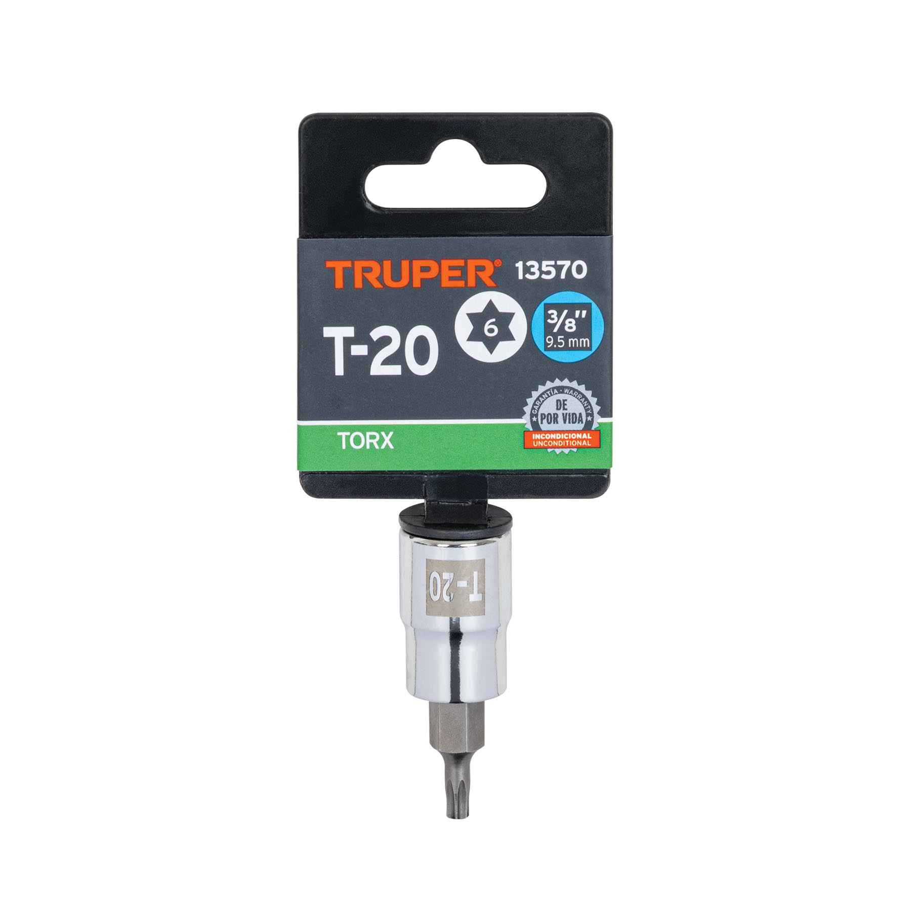 Dado punta torx T-20, cuadro 3/8', TRUPER - Imagen 4