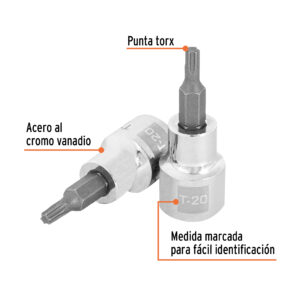 Alternative view of Dado punta torx T-20, cuadro 3/8', TRUPER