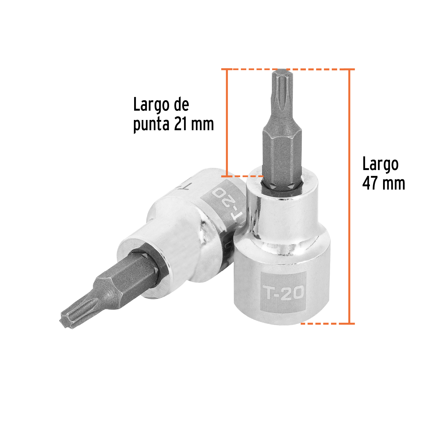 Dado punta torx T-20, cuadro 3/8', TRUPER - Imagen 3