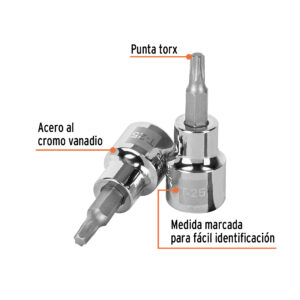Alternative view of Dado punta torx T-25, cuadro 3/8', TRUPER