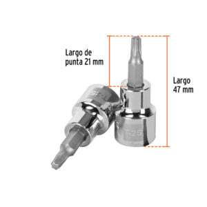 Dado punta torx T-25, cuadro 3/8', TRUPER - Imagen 3