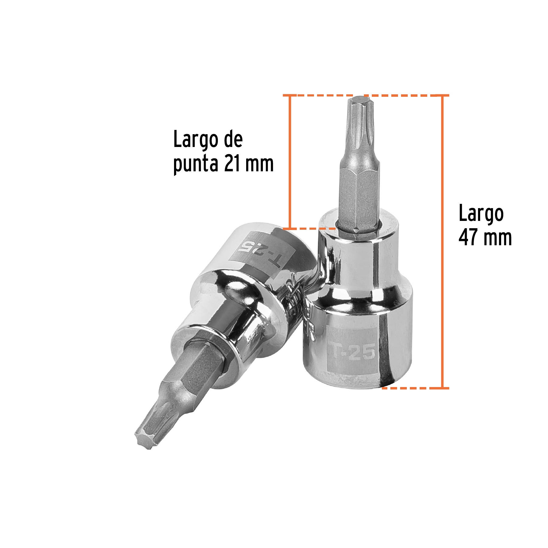 Dado punta torx T-25, cuadro 3/8', TRUPER - Imagen 3