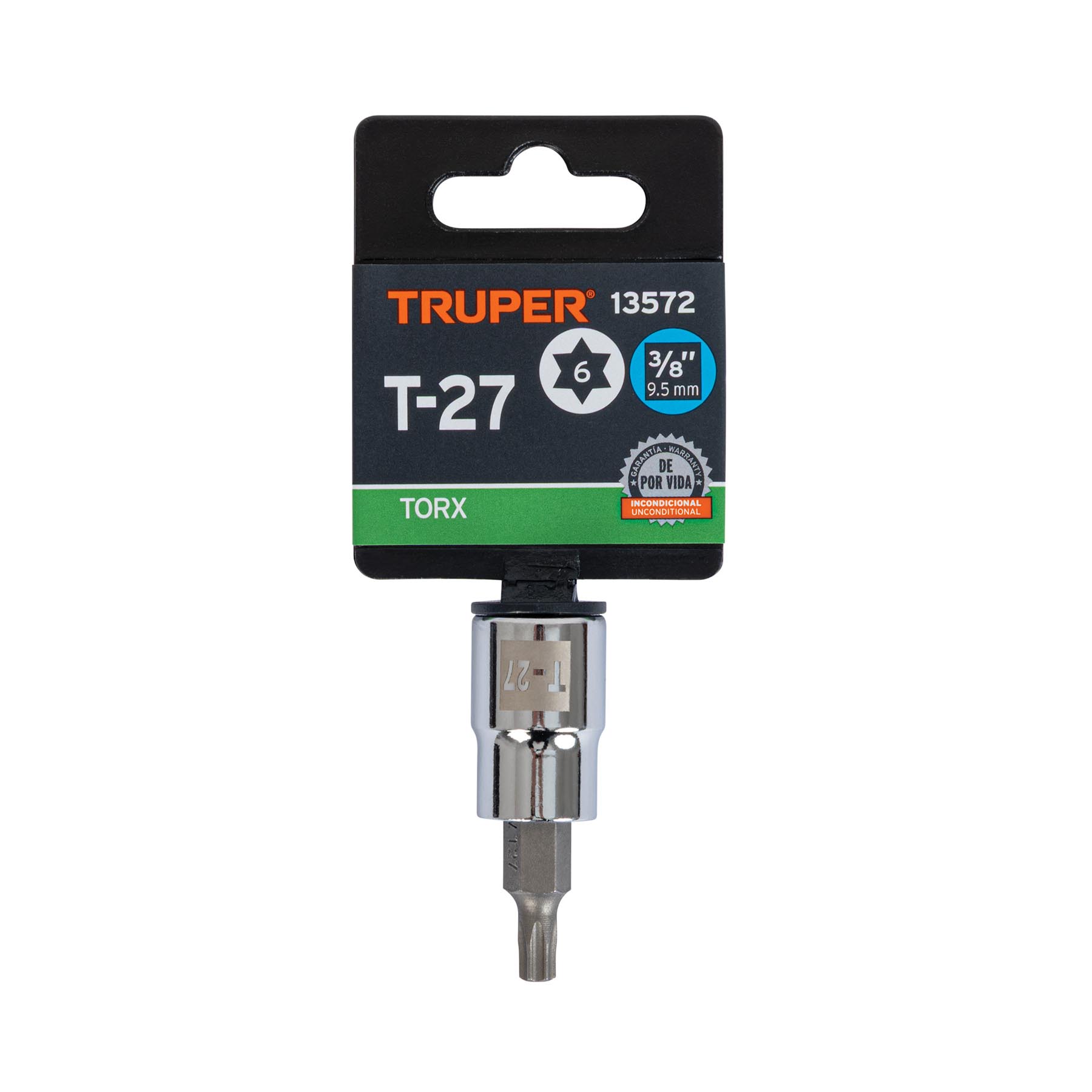 Dado punta torx T-27, cuadro 3/8', TRUPER - Imagen 4