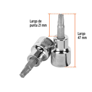 Dado punta torx T-30, cuadro 3/8', TRUPER - Imagen 3
