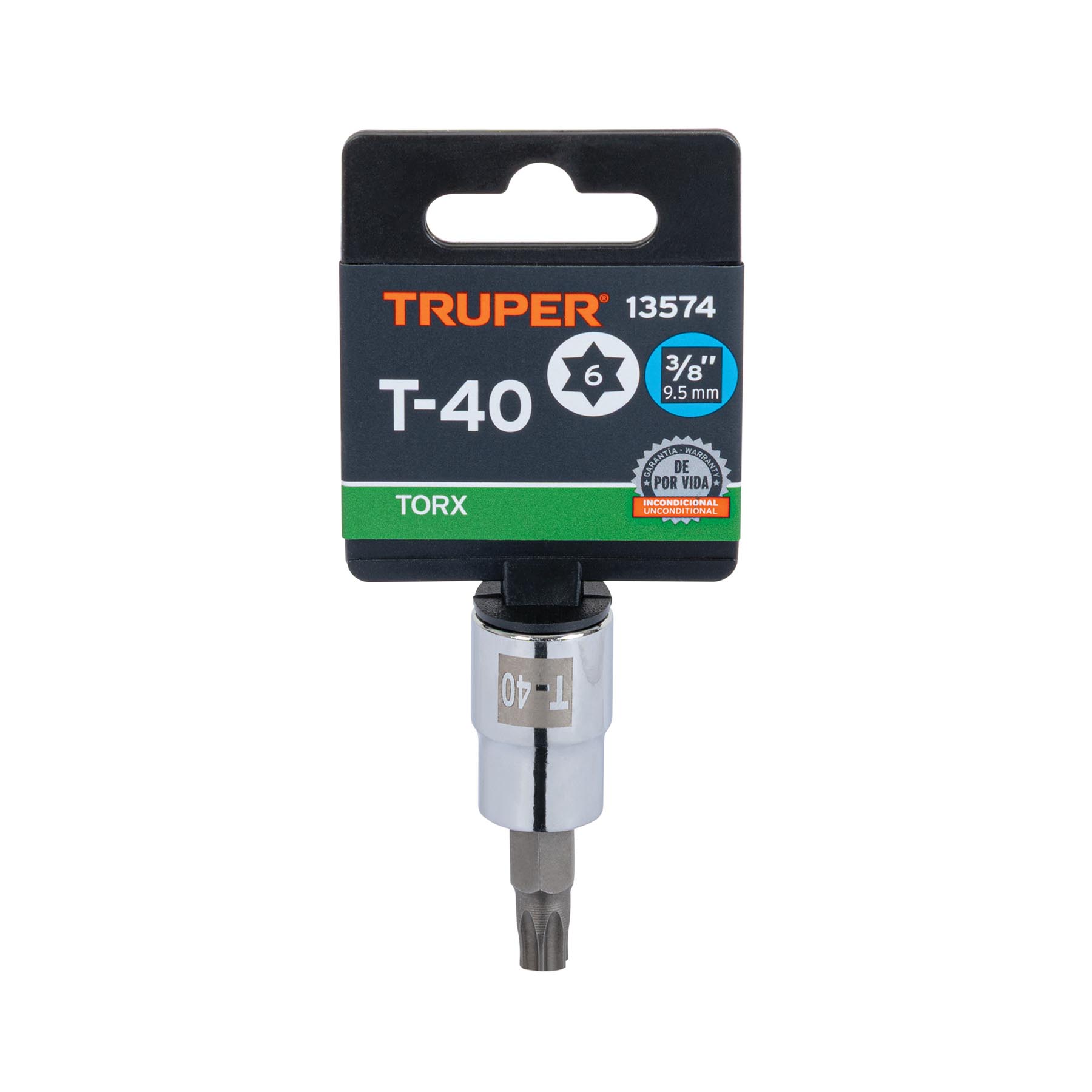 Dado punta torx T-40, cuadro 3/8', TRUPER - Imagen 4