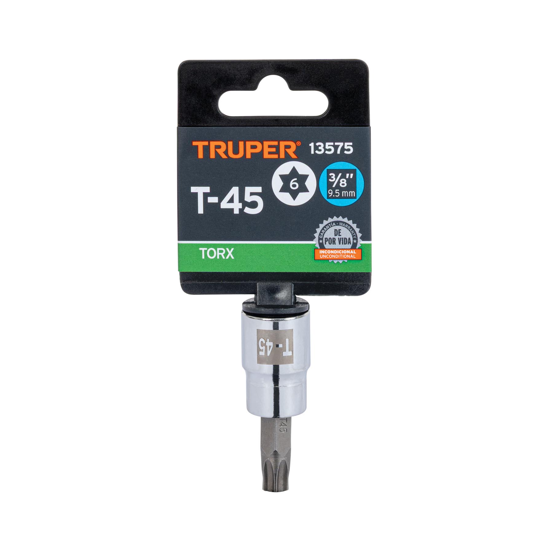Dado punta torx T-45, cuadro 3/8', TRUPER - Imagen 4