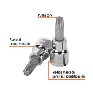 Alternative view of Dado punta torx T-45, cuadro 3/8', TRUPER