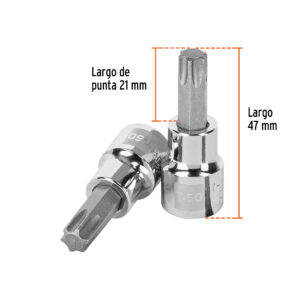 Dado punta torx T-50, cuadro 3/8', TRUPER - Imagen 3