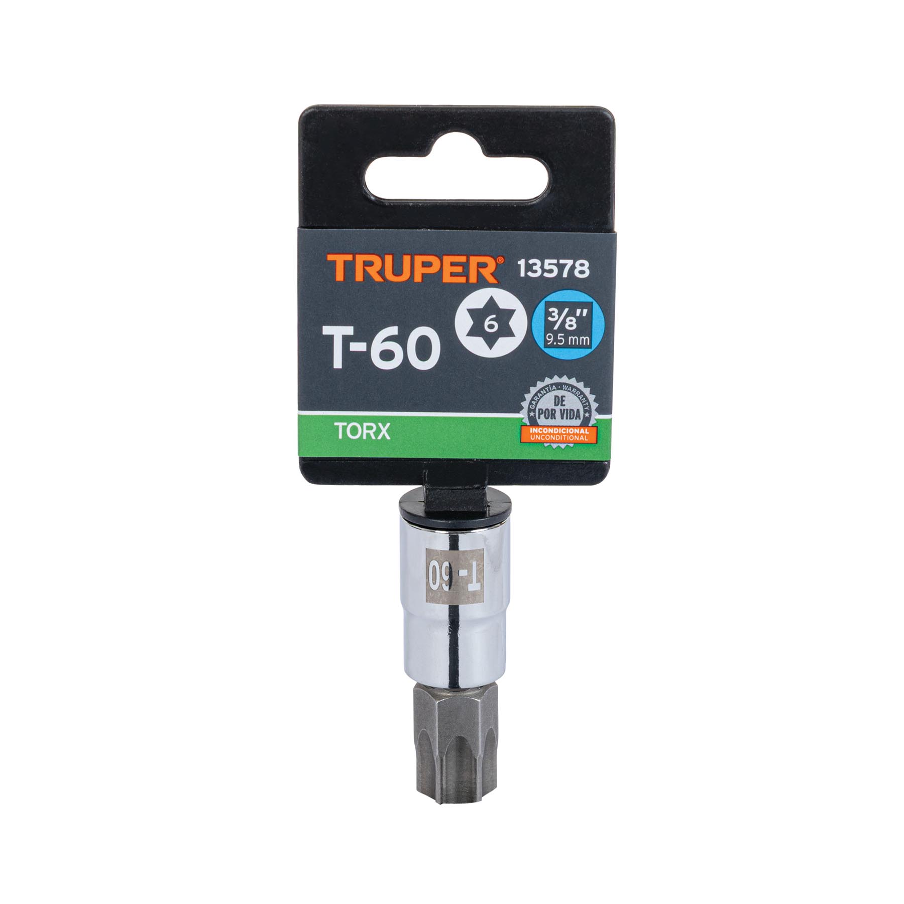 Dado punta torx T-60, cuadro 3/8', TRUPER - Imagen 4