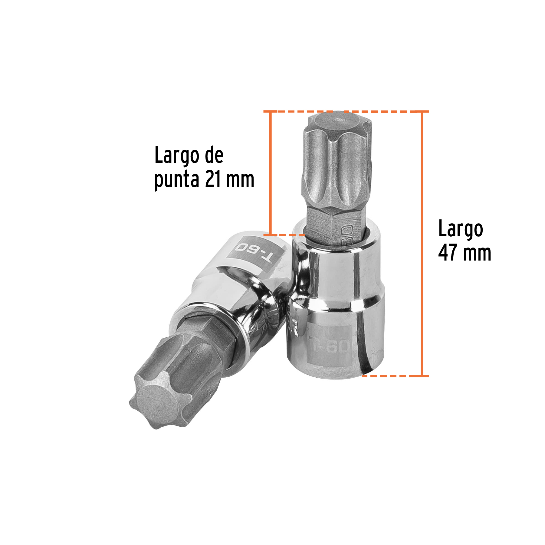 Dado punta torx T-60, cuadro 3/8', TRUPER - Imagen 3