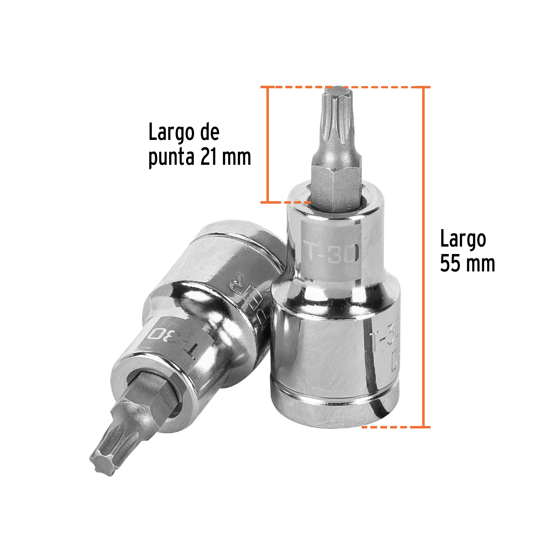 Dado punta torx T-30, cuadro 1/2', TRUPER - Imagen 3