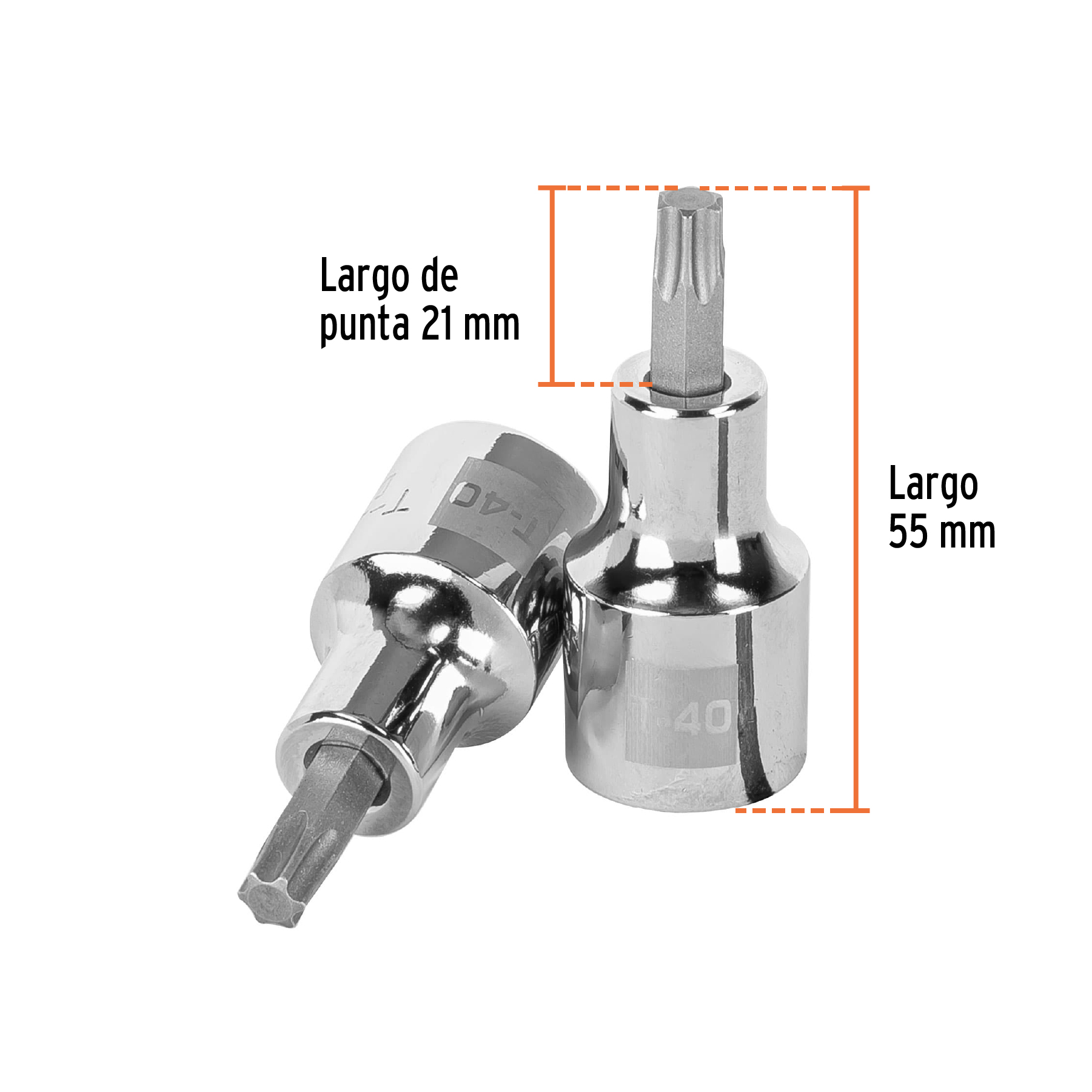 Dado punta torx T-40, cuadro 1/2', TRUPER - Imagen 3