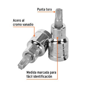 Alternative view of Dado punta torx T-45, cuadro 1/2', TRUPER