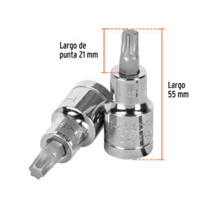 Dado punta torx T-45, cuadro 1/2', TRUPER - Imagen 3