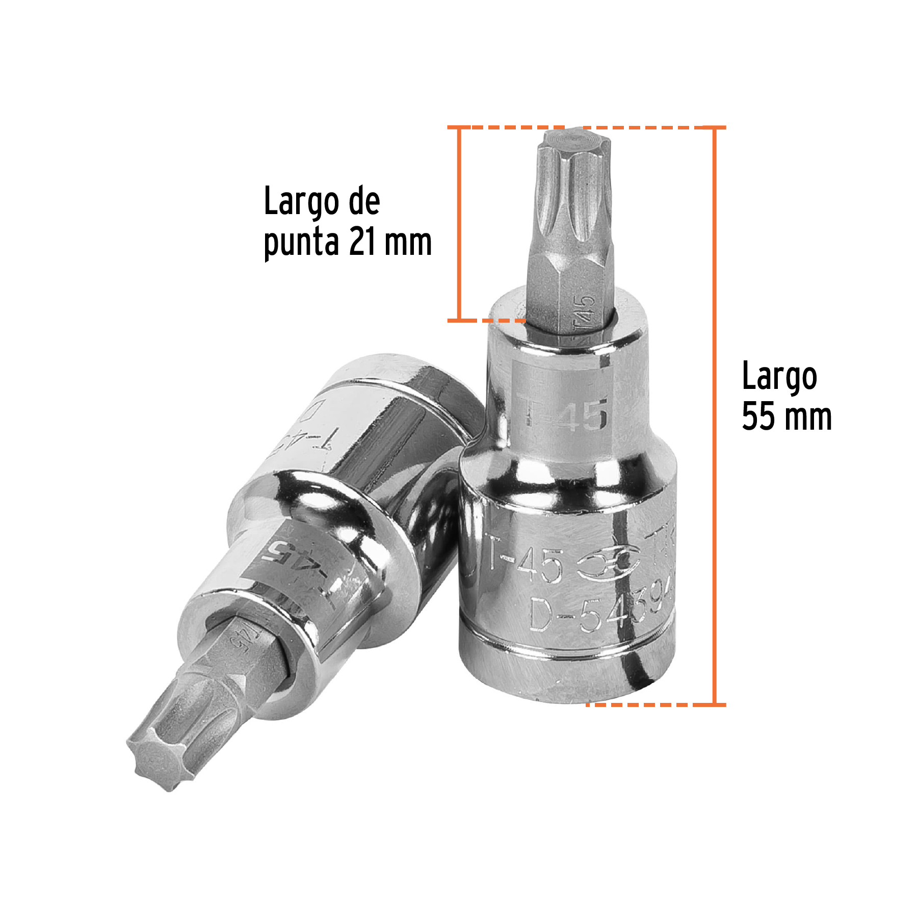 Dado punta torx T-45, cuadro 1/2', TRUPER - Imagen 3