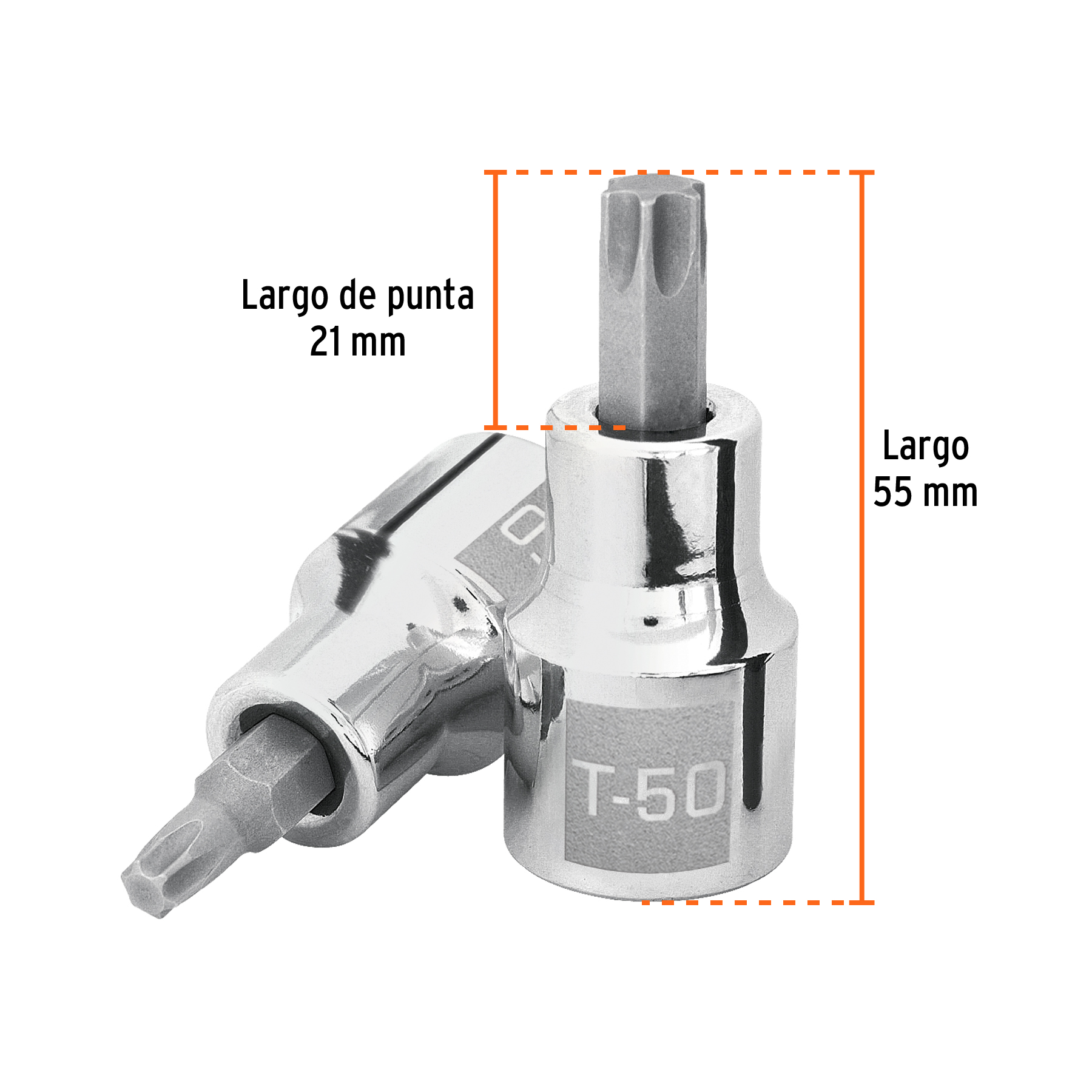 Dado punta torx T-50, cuadro 1/2', TRUPER - Imagen 2
