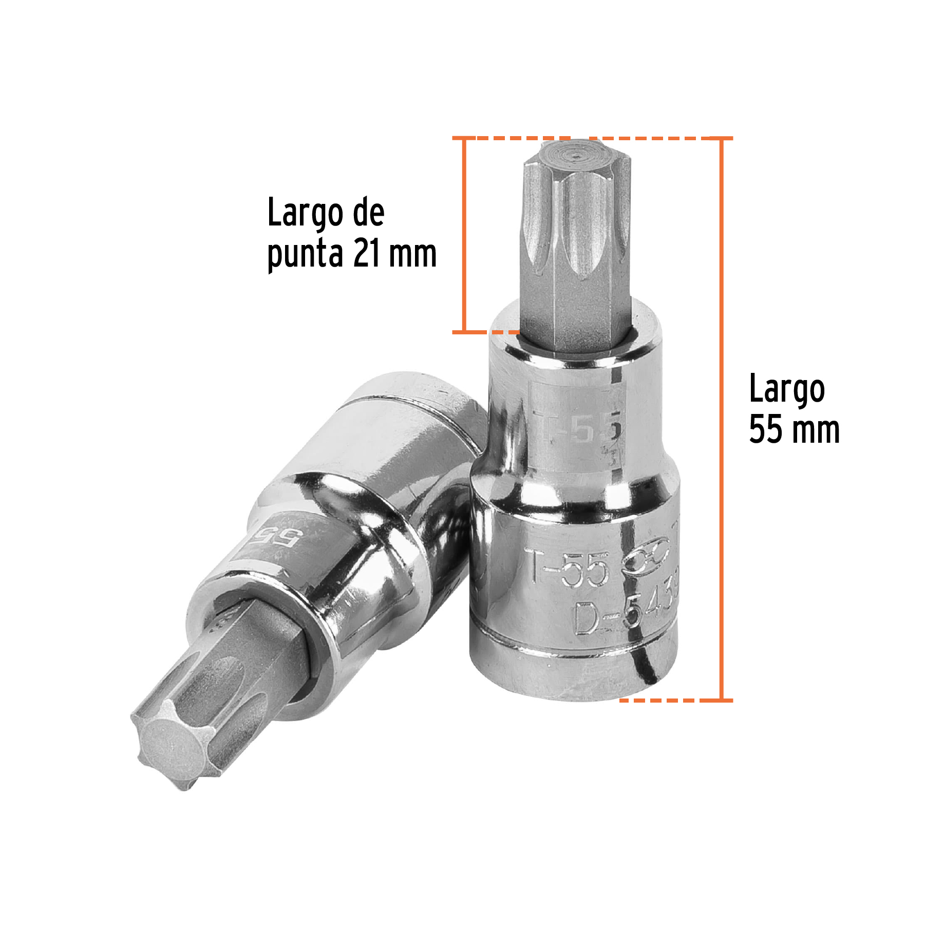 Dado punta torx T-55, cuadro 1/2', TRUPER - Imagen 3