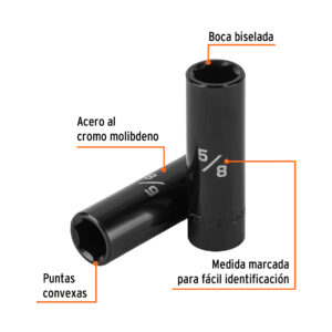 Alternative view of Dado largo impacto de 5/8', 6 puntas, cuadro 1/2', TRUPER