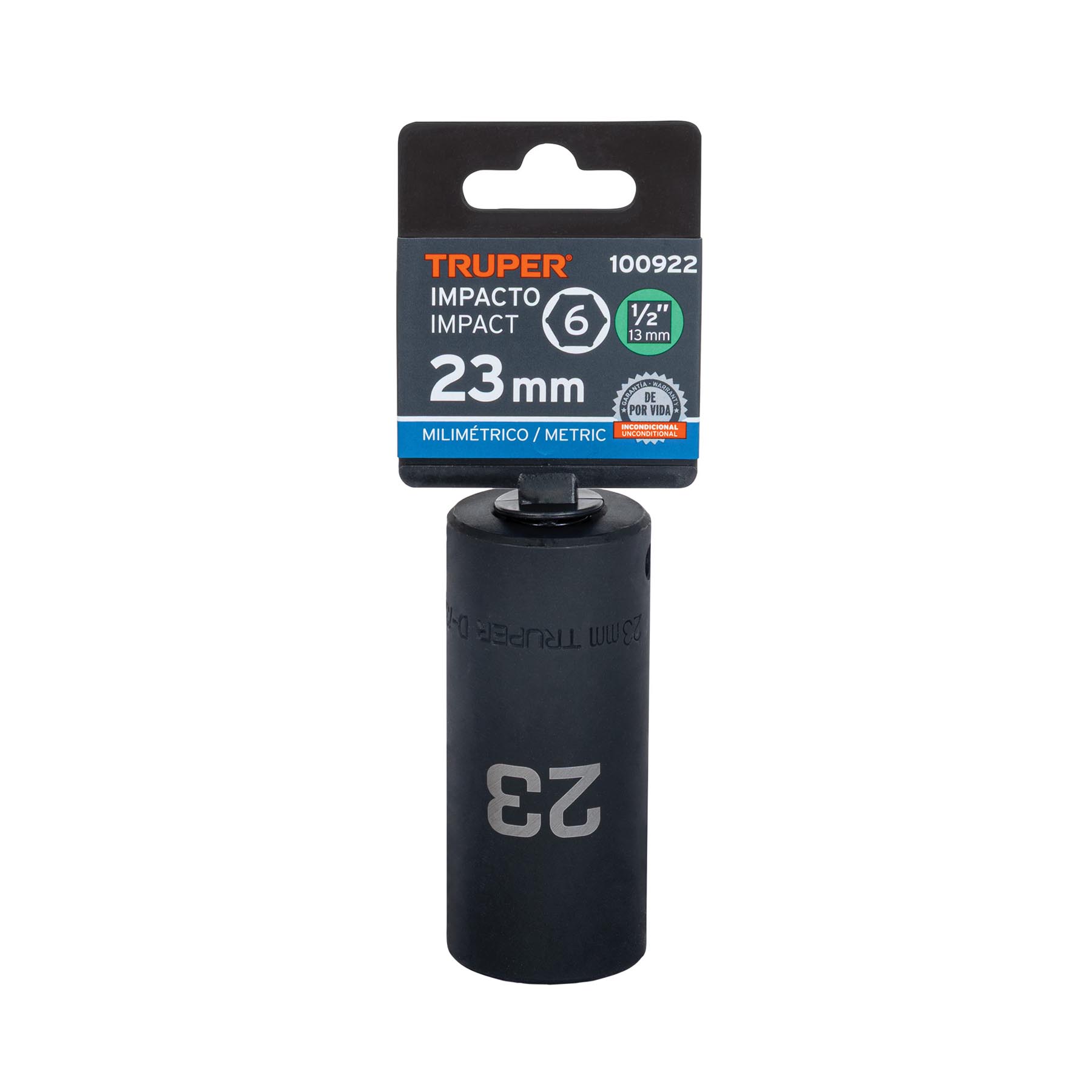 Dado largo impacto de 23 mm, 6 puntas, cuadro 1/2', TRUPER - Imagen 4