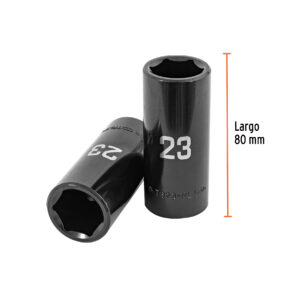Dado largo impacto de 23 mm, 6 puntas, cuadro 1/2', TRUPER - Imagen 3