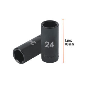 Dado largo impacto de 24 mm, 6 puntas, cuadro 1/2', TRUPER - Imagen 3