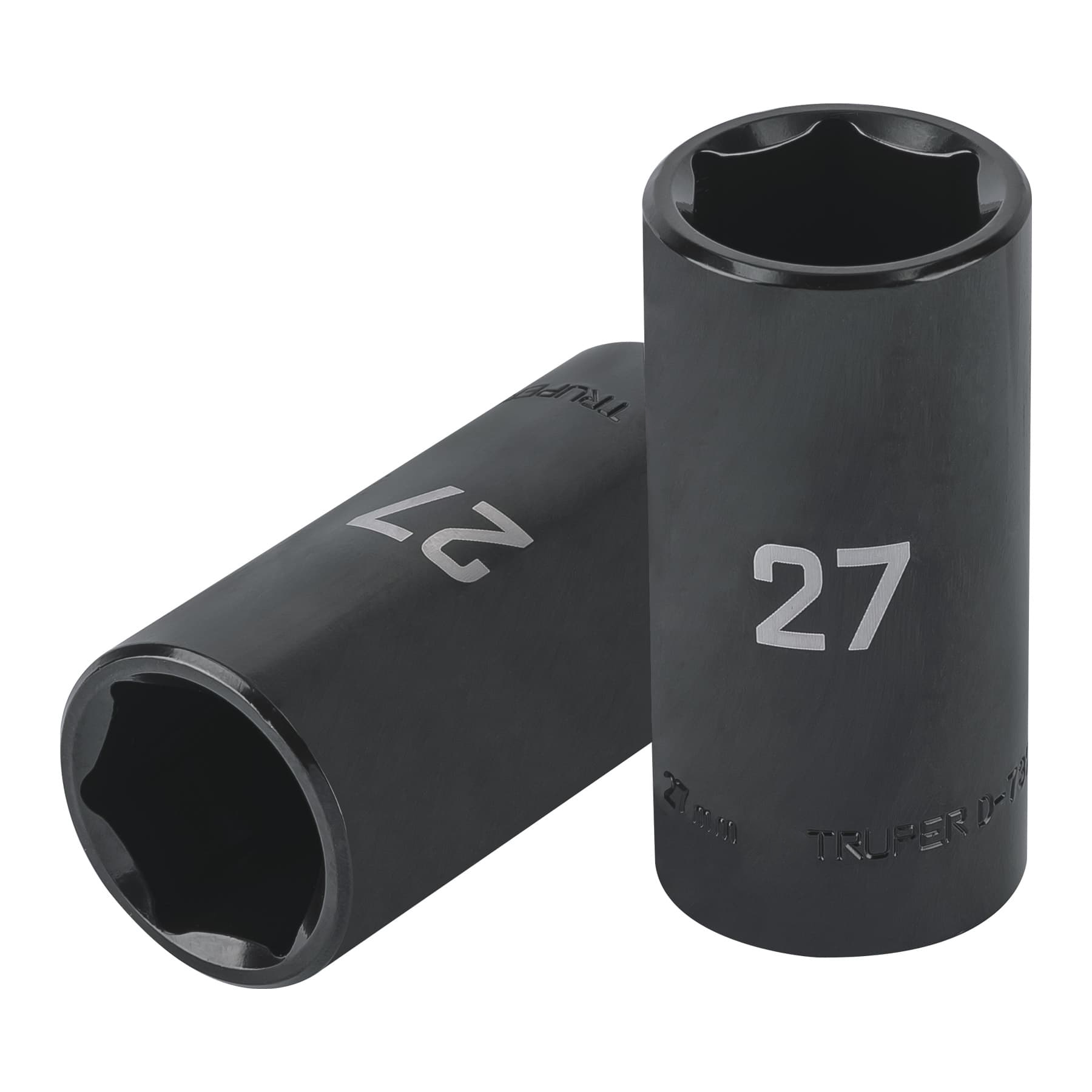 Dado largo impacto de 27 mm, 6 puntas, cuadro 1/2', TRUPER