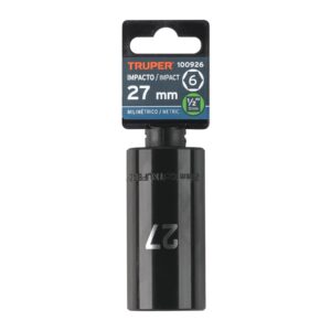 Dado largo impacto de 27 mm, 6 puntas, cuadro 1/2', TRUPER - Imagen 4