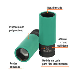 Alternative view of Dado largo impacto prot. plást. 7/8', 6 puntas, cuadro 1/2'