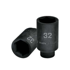 Dado largo impacto de 32 mm, 6 puntas, cuadro 1/2', TRUPER