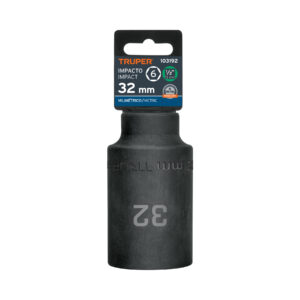 Dado largo impacto de 32 mm, 6 puntas, cuadro 1/2', TRUPER - Imagen 4