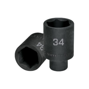 Dado largo impacto de 34 mm, 6 puntas, cuadro 1/2', TRUPER