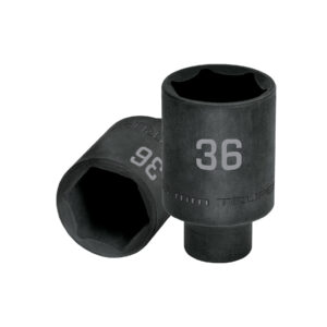 Dado largo impacto de 36 mm, 6 puntas, cuadro 1/2', TRUPER