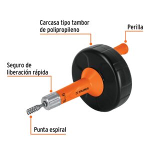 Alternative view of Destapacaños de 7.6 m manual, TRUPER
